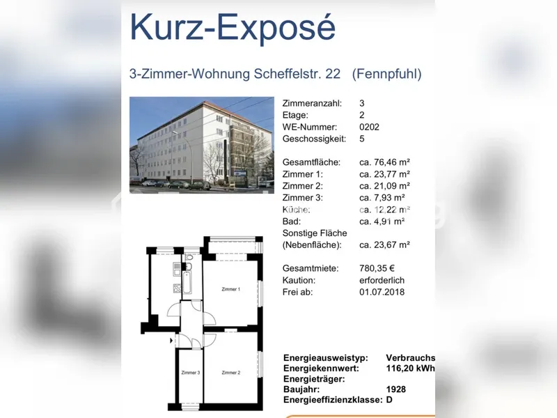 Tauschwohnung: Wohnung in Lichtenberg landeseigene — photo 1
